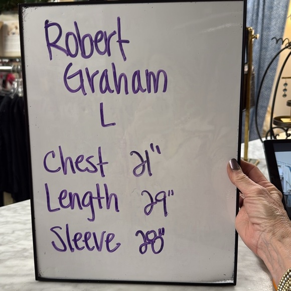 Robert Graham Men's Orange Knit Quarter Zip Long Sleeve Pullover Size Large - Picture 6 of 10